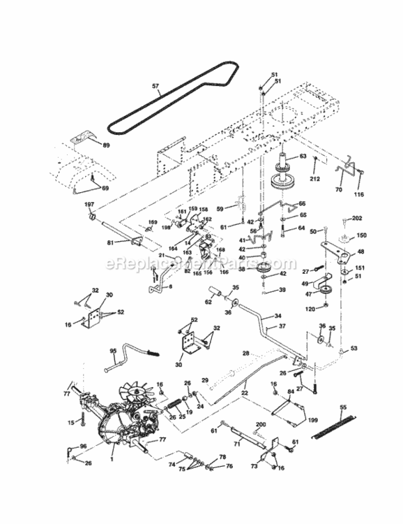 Page C Diagram and Parts List for 917279960  Craftsman Lawn Tractor