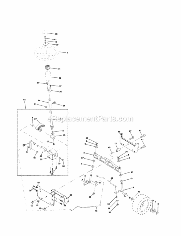 Page D Diagram and Parts List for 917279960  Craftsman Lawn Tractor