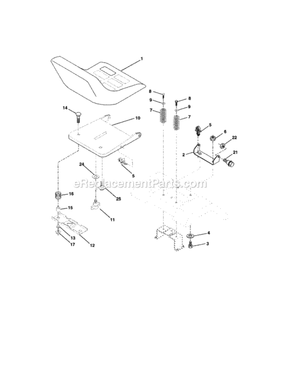 Page E Diagram and Parts List for 917279960  Craftsman Lawn Tractor