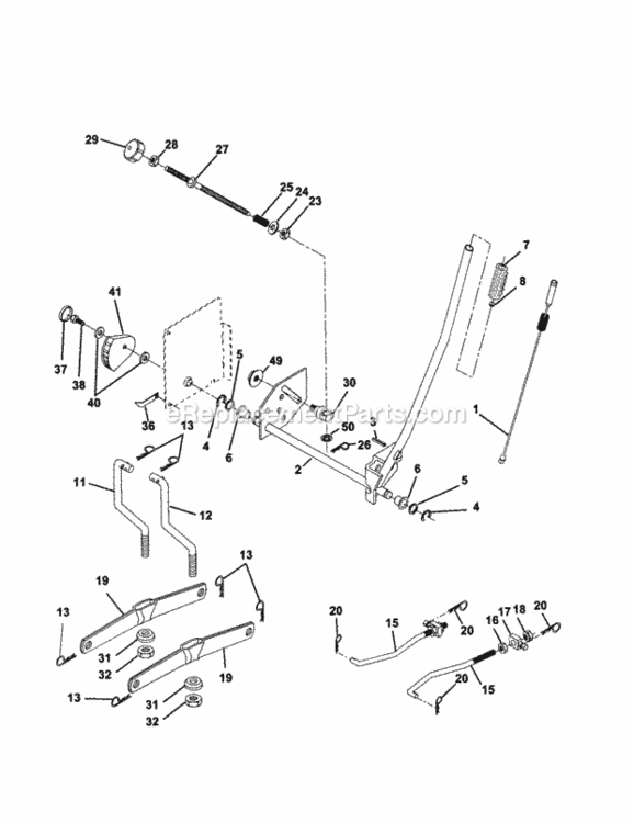 Page J Diagram and Parts List for 917279961  Craftsman Lawn Tractor
