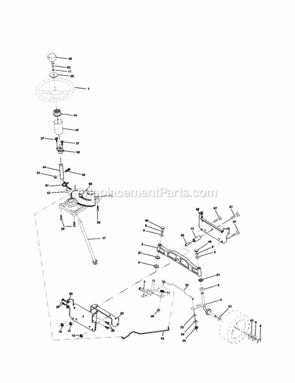 Page D Diagram and Parts List for 917279961  Craftsman Lawn Tractor