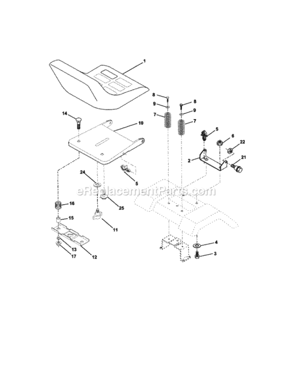 Page E Diagram and Parts List for 917279961  Craftsman Lawn Tractor
