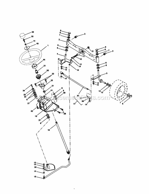 Page D Diagram and Parts List for 917279980  Craftsman Lawn Tractor