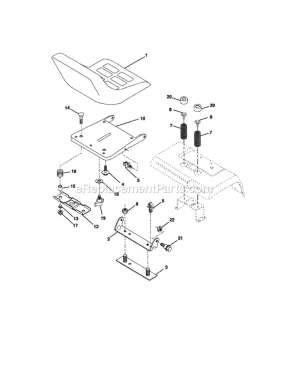 Page F Diagram and Parts List for 917279981  Craftsman Lawn Tractor