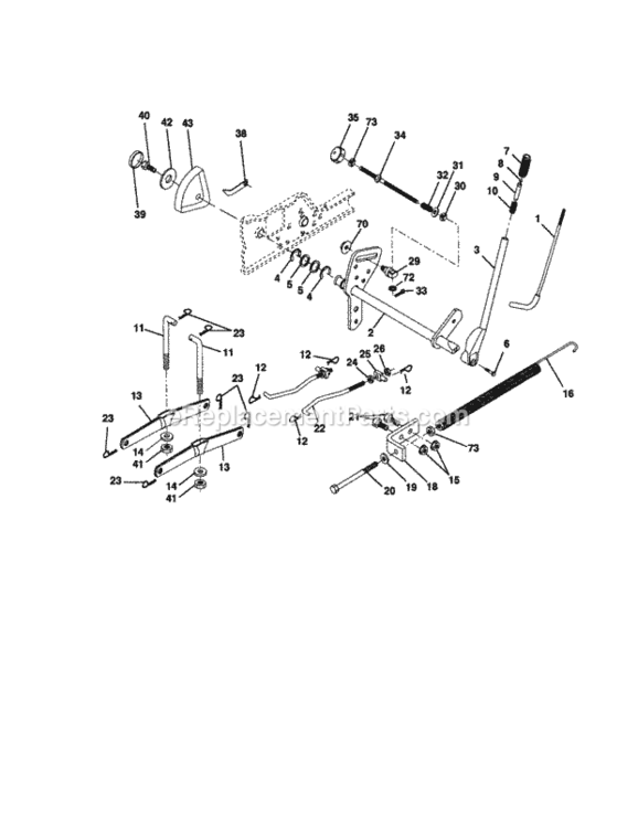 Page G Diagram and Parts List for 917279981  Craftsman Lawn Tractor