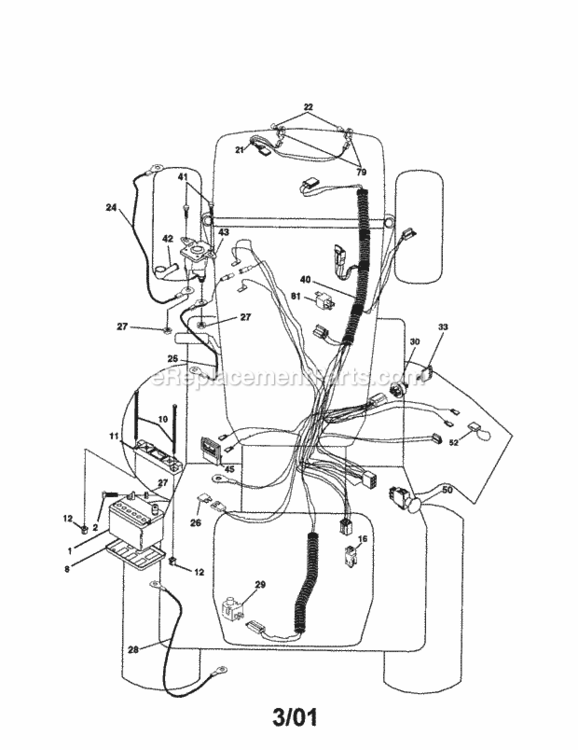 Page A Diagram and Parts List for 917279983  Craftsman Lawn Tractor