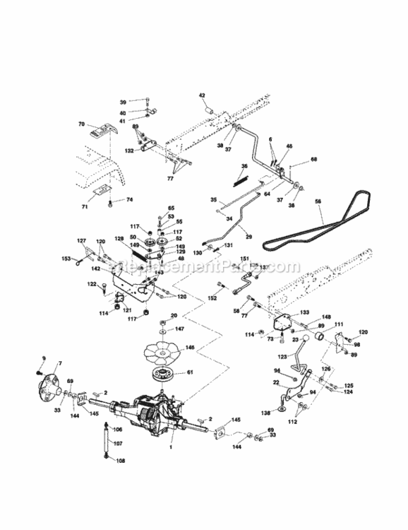 Page C Diagram and Parts List for 917279983  Craftsman Lawn Tractor