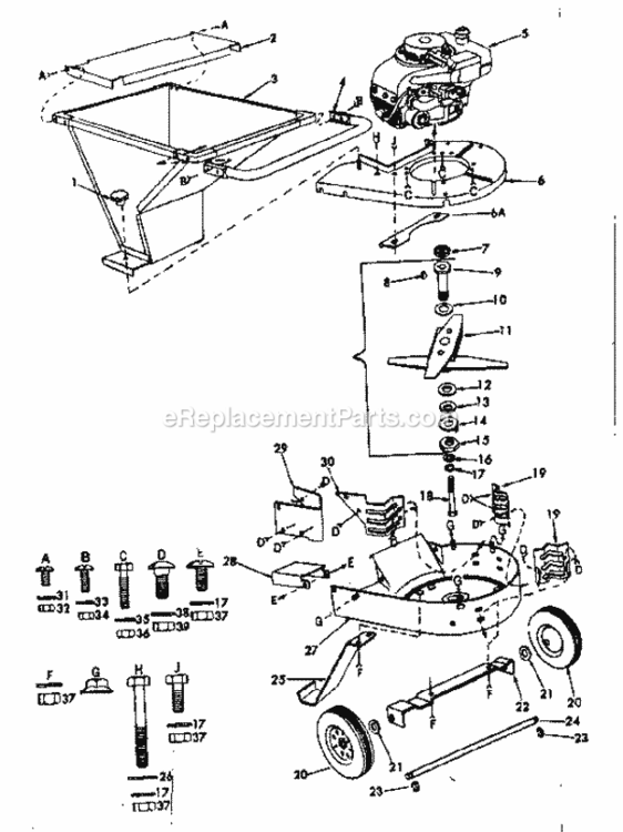 Page A Diagram and Parts List for 917285230  Craftsman Lawn Tractor Accessories