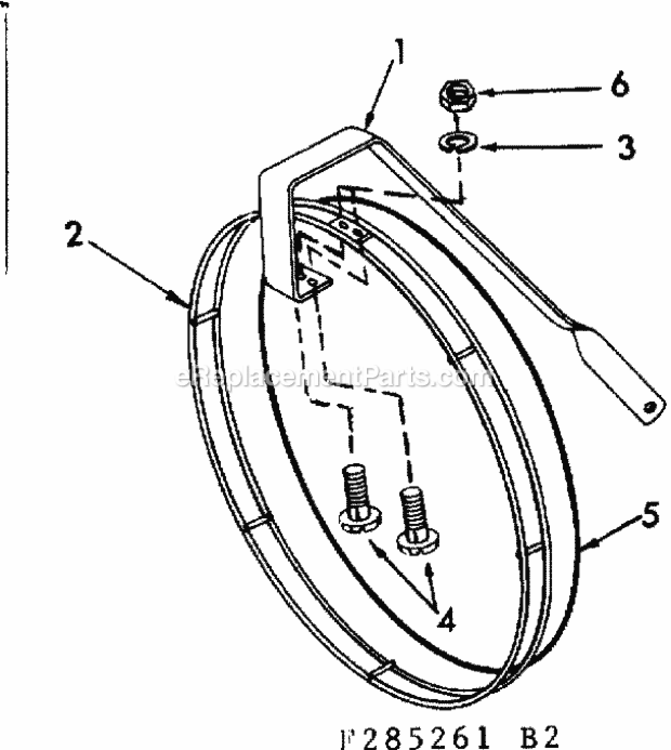 Page B Diagram and Parts List for 917285261  Craftsman Lawn Tractor Accessories
