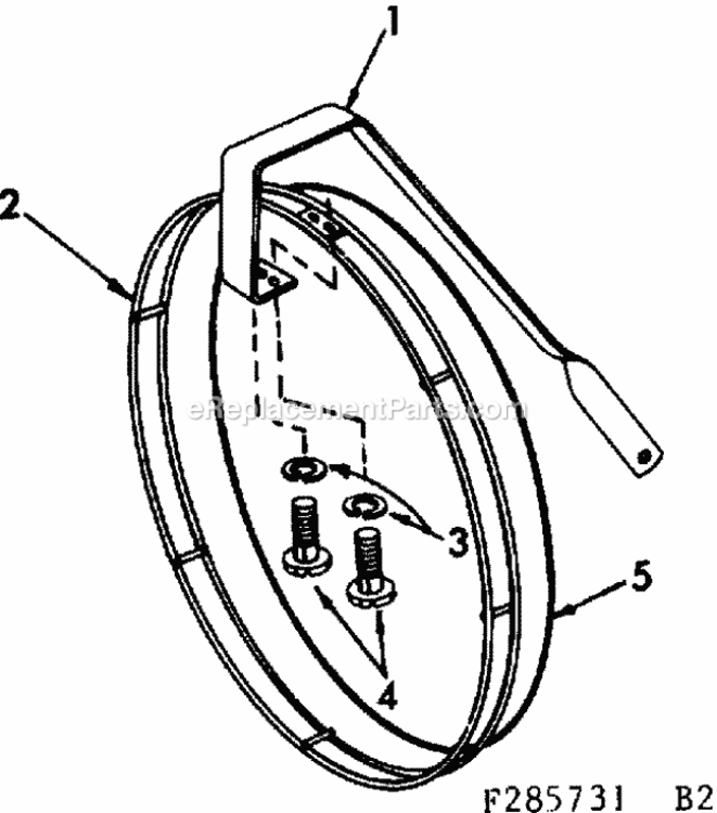 Page B Diagram and Parts List for 917285731  Craftsman Lawn Tractor Accessories