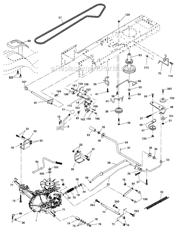 Ground_Drive Diagram and Parts List for 917287080  Craftsman Lawn Tractor