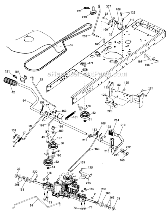 Ground_Drive Diagram and Parts List for 917287300  Craftsman Lawn Tractor