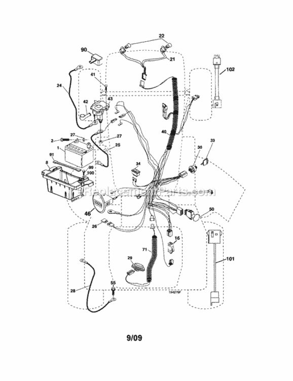 Page A Diagram and Parts List for 917287320  Craftsman Lawn Tractor