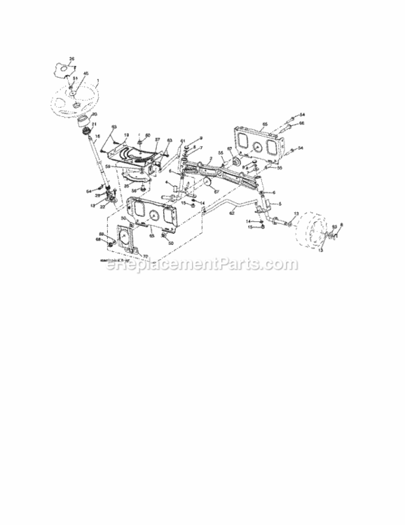 Page E Diagram and Parts List for 917287320  Craftsman Lawn Tractor