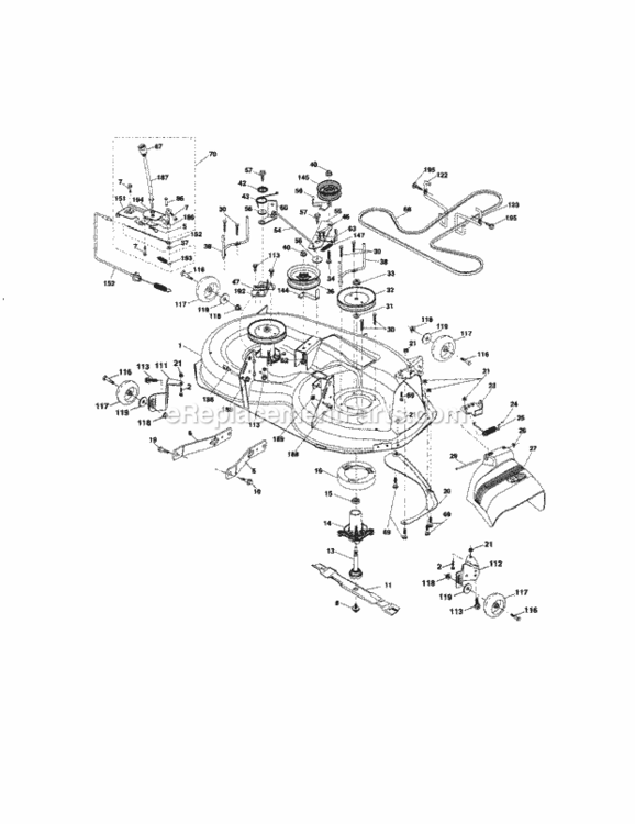 Page J Diagram and Parts List for 917287341  Craftsman Lawn Tractor