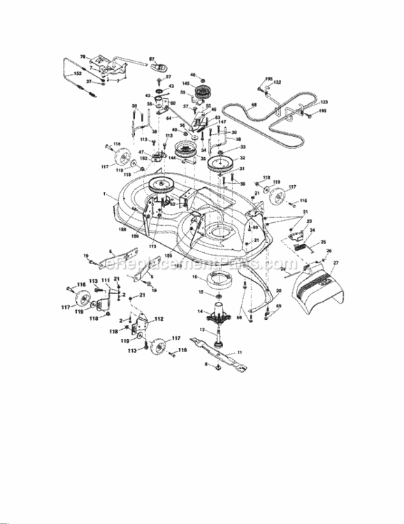 Page E Diagram and Parts List for 917287380  Craftsman Lawn Tractor