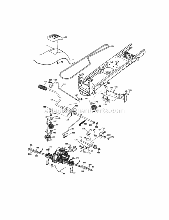 Page F Diagram and Parts List for 917287380  Craftsman Lawn Tractor