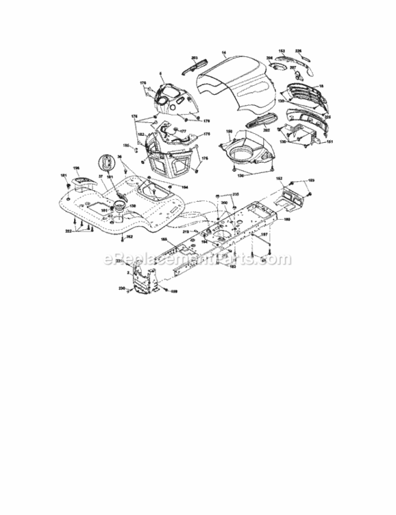 Page G Diagram and Parts List for 917287380  Craftsman Lawn Tractor