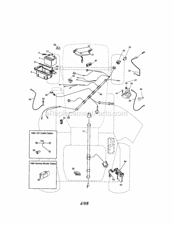 Page A Diagram and Parts List for 917287381  Craftsman Lawn Tractor