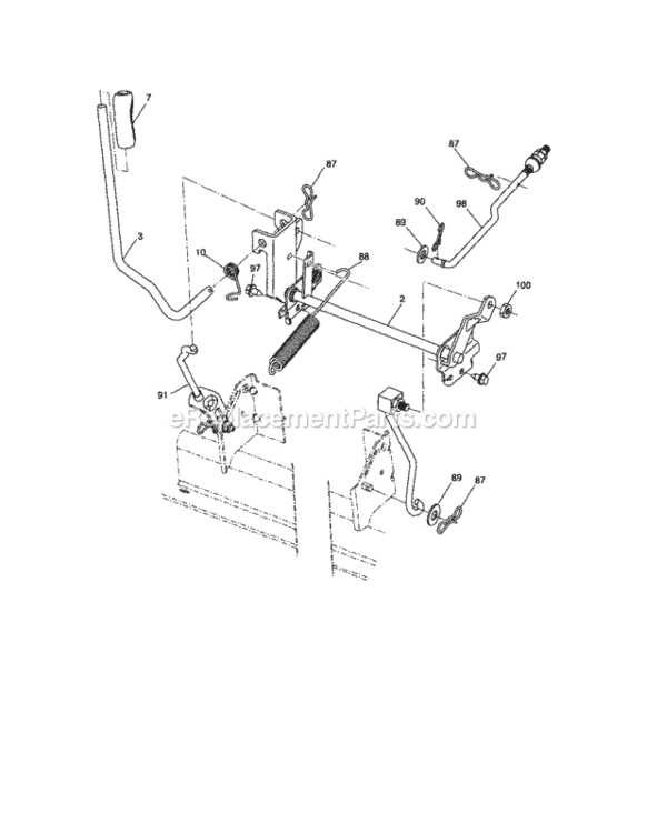 Page C Diagram and Parts List for 917287381  Craftsman Lawn Tractor