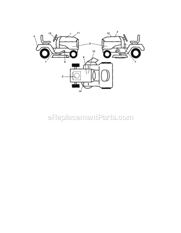 Page I Diagram and Parts List for 917287381  Craftsman Lawn Tractor