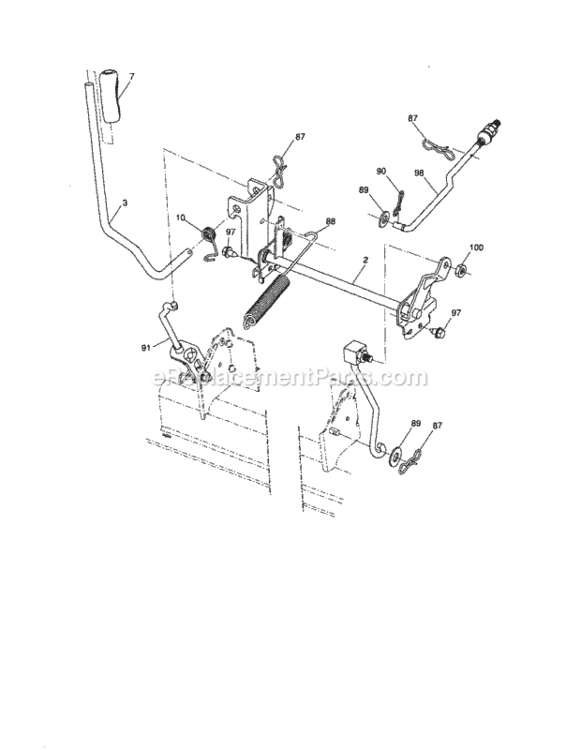 Page J Diagram and Parts List for 917287382  Craftsman Lawn Tractor