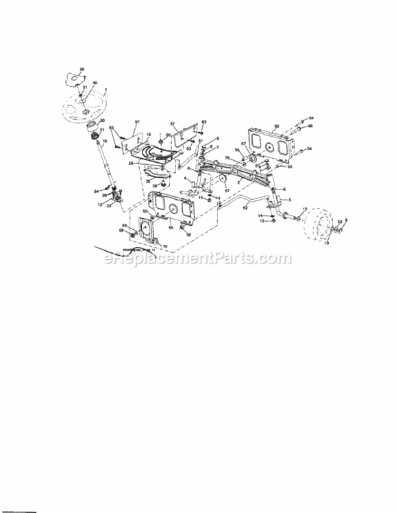 Page C Diagram and Parts List for 917287382  Craftsman Lawn Tractor