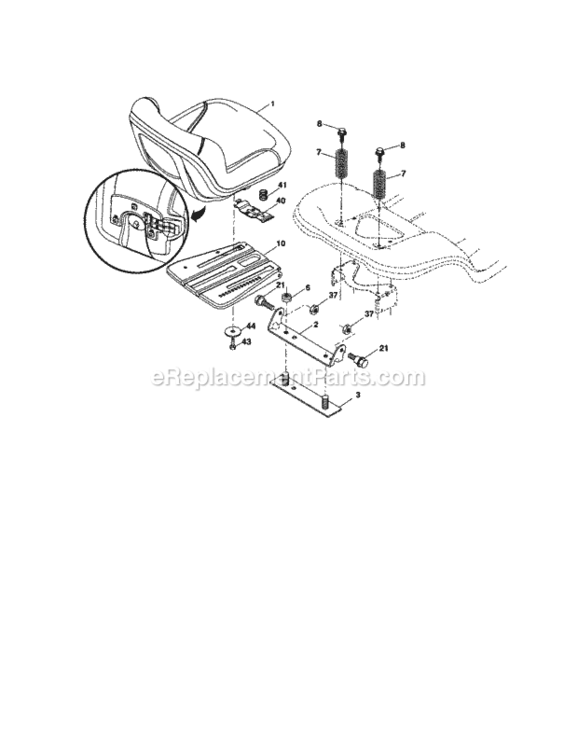 Page F Diagram and Parts List for 917287382  Craftsman Lawn Tractor