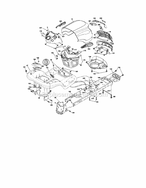 Page B Diagram and Parts List for 917287420  Craftsman Lawn Tractor