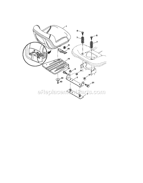 Page F Diagram and Parts List for 917287420  Craftsman Lawn Tractor