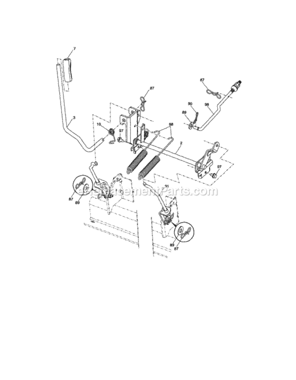 Page I Diagram and Parts List for 917287420  Craftsman Lawn Tractor