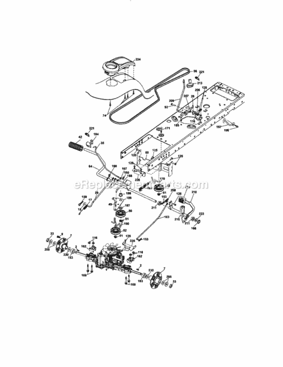 Page D Diagram and Parts List for 917287440  Craftsman Lawn Tractor