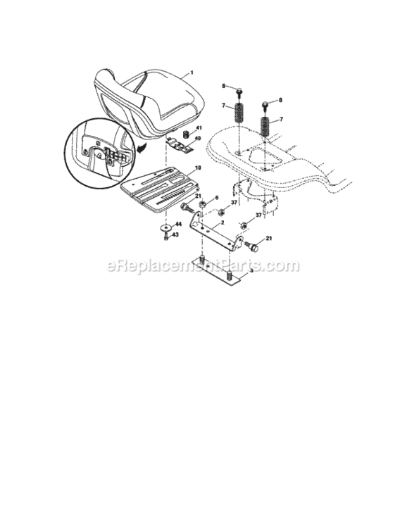 Page F Diagram and Parts List for 917287440  Craftsman Lawn Tractor