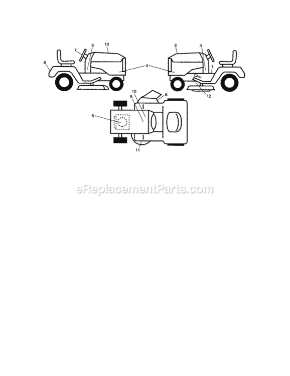 Page G Diagram and Parts List for 917287440  Craftsman Lawn Tractor