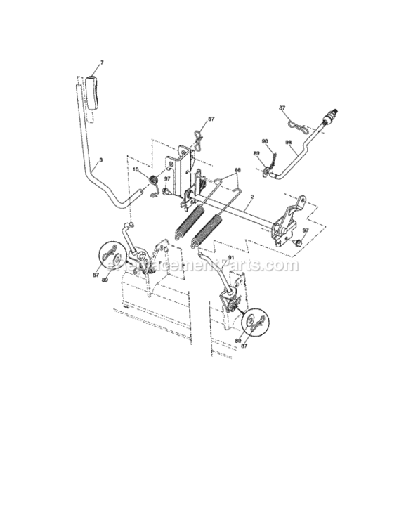 Page I Diagram and Parts List for 917287440  Craftsman Lawn Tractor