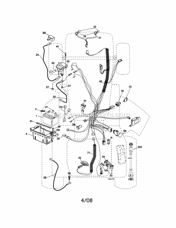 Page A Diagram and Parts List for 917287450  Craftsman Lawn Tractor