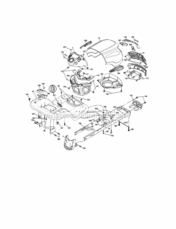 Page B Diagram and Parts List for 917287450  Craftsman Lawn Tractor