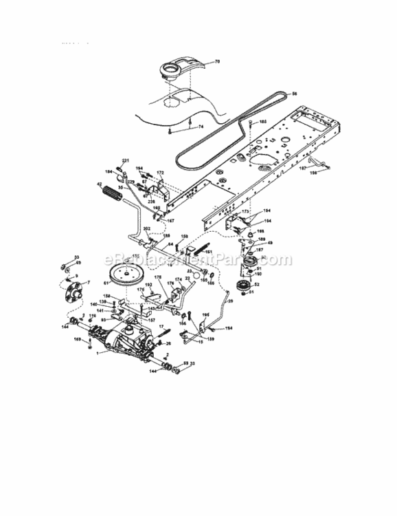 Page C Diagram and Parts List for 917287450  Craftsman Lawn Tractor