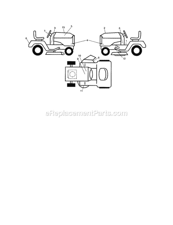 Page I Diagram and Parts List for 917287450  Craftsman Lawn Tractor