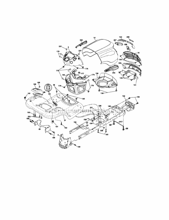 Page B Diagram and Parts List for 917287451  Craftsman Lawn Tractor