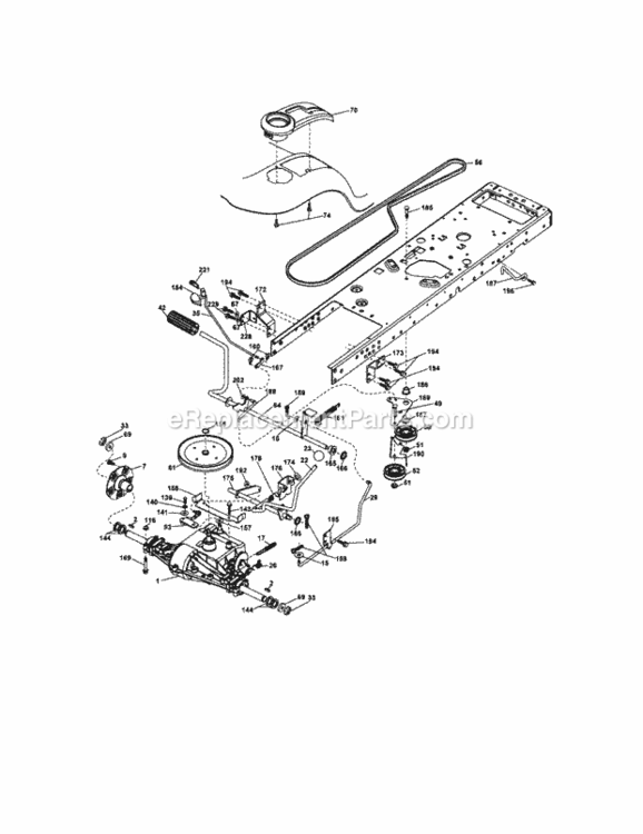 Page C Diagram and Parts List for 917287451  Craftsman Lawn Tractor