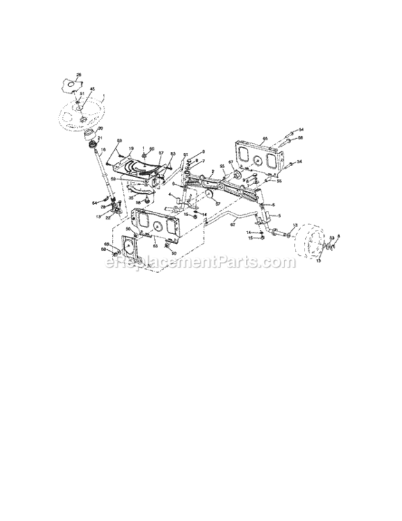 Page E Diagram and Parts List for 917287451  Craftsman Lawn Tractor