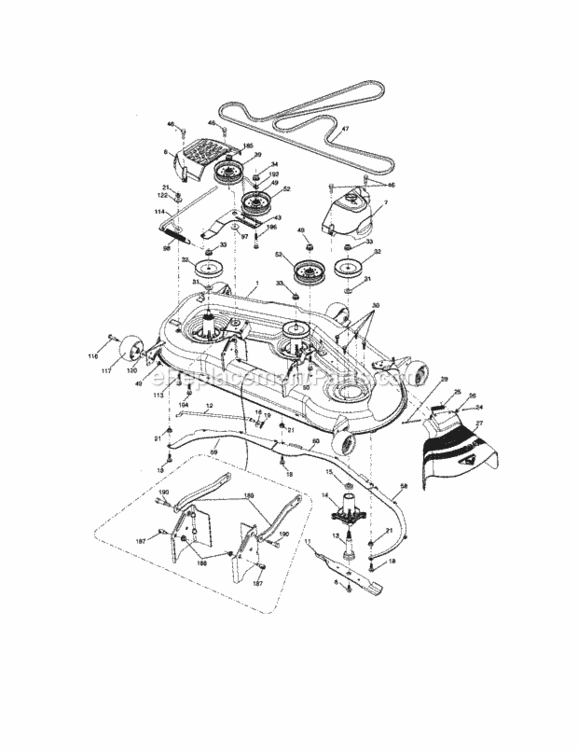 Page J Diagram and Parts List for 917287462  Craftsman Lawn Tractor