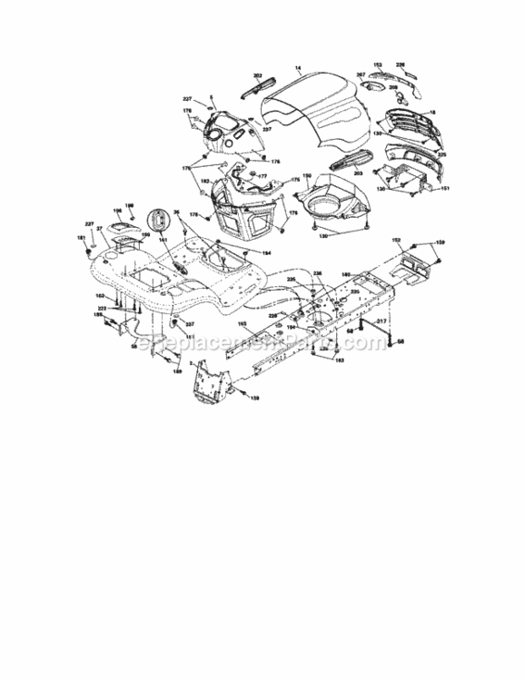 Page B Diagram and Parts List for 917287462  Craftsman Lawn Tractor