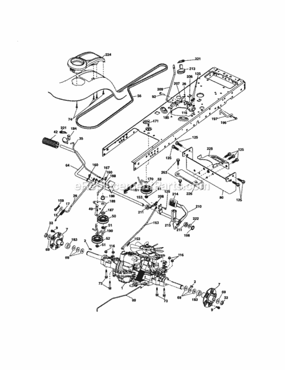 Page D Diagram and Parts List for 917287462  Craftsman Lawn Tractor