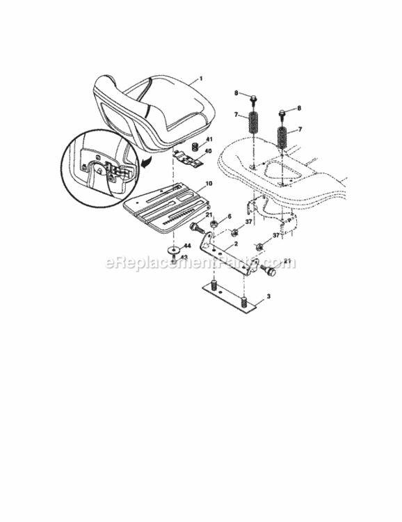 Page F Diagram and Parts List for 917287462  Craftsman Lawn Tractor
