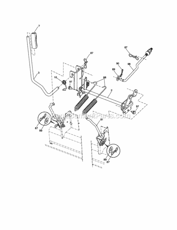 Page I Diagram and Parts List for 917287462  Craftsman Lawn Tractor