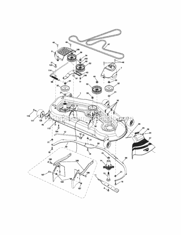Page J Diagram and Parts List for 917287490  Craftsman Lawn Tractor