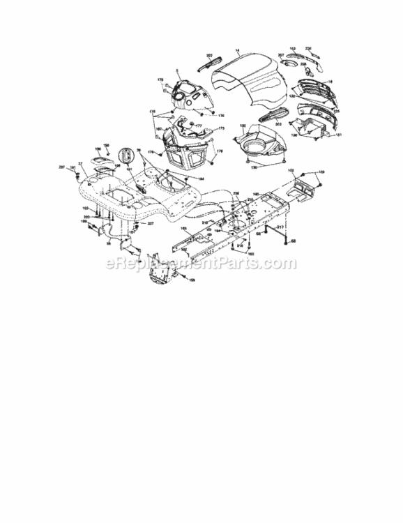 Page B Diagram and Parts List for 917287490  Craftsman Lawn Tractor