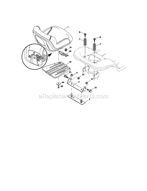Page F Diagram and Parts List for 917287490  Craftsman Lawn Tractor